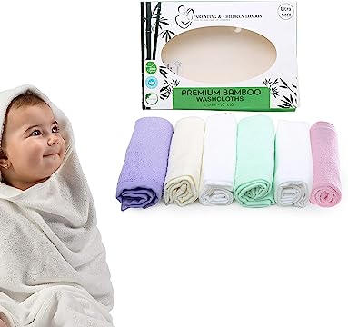 Premium Bamboo Washcloth Set For Babies